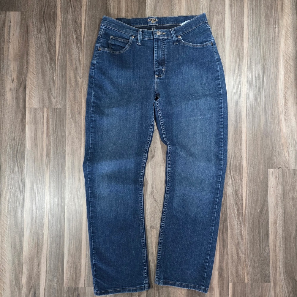 Riders by Lee Womens‎ Straight Leg Jeans Medium Wash Stretch Denim